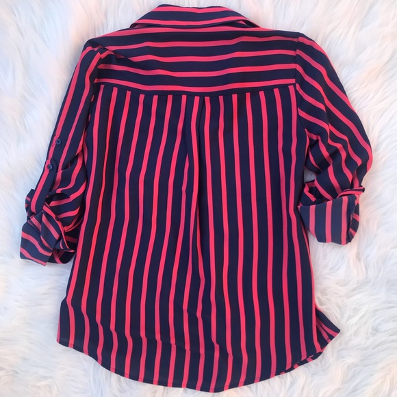 EXPRESS | Pink and Navy stripe Portofino - Picture 4 of 6